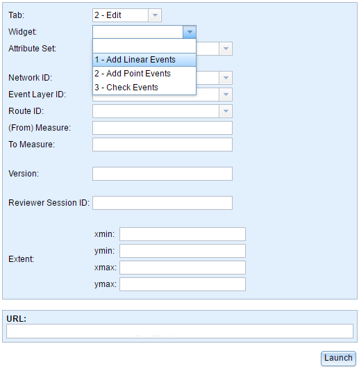 Event Editor Launcher widget Event Editor Launcher widget