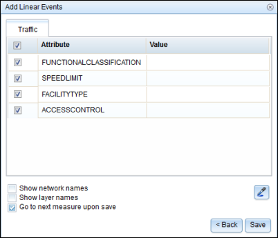 Limiting data entry fields in the Add Linear Events widget using attribute sets Limiting data entry fields in the Add Linear Events widget using attribute sets